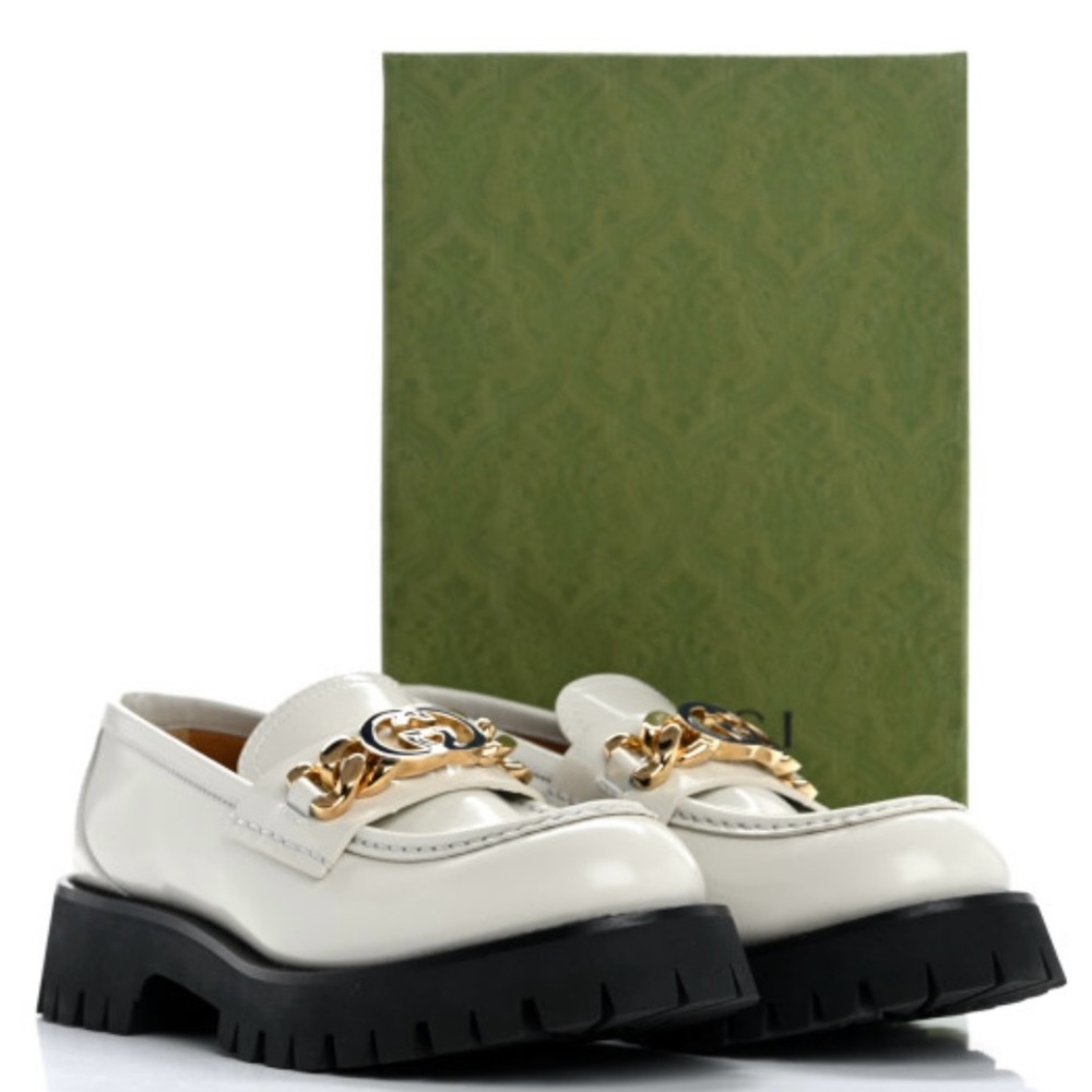 Brand New- Gucci Women’s Cordovan Lux Jeanne Platform Lug Sole 30/45mm